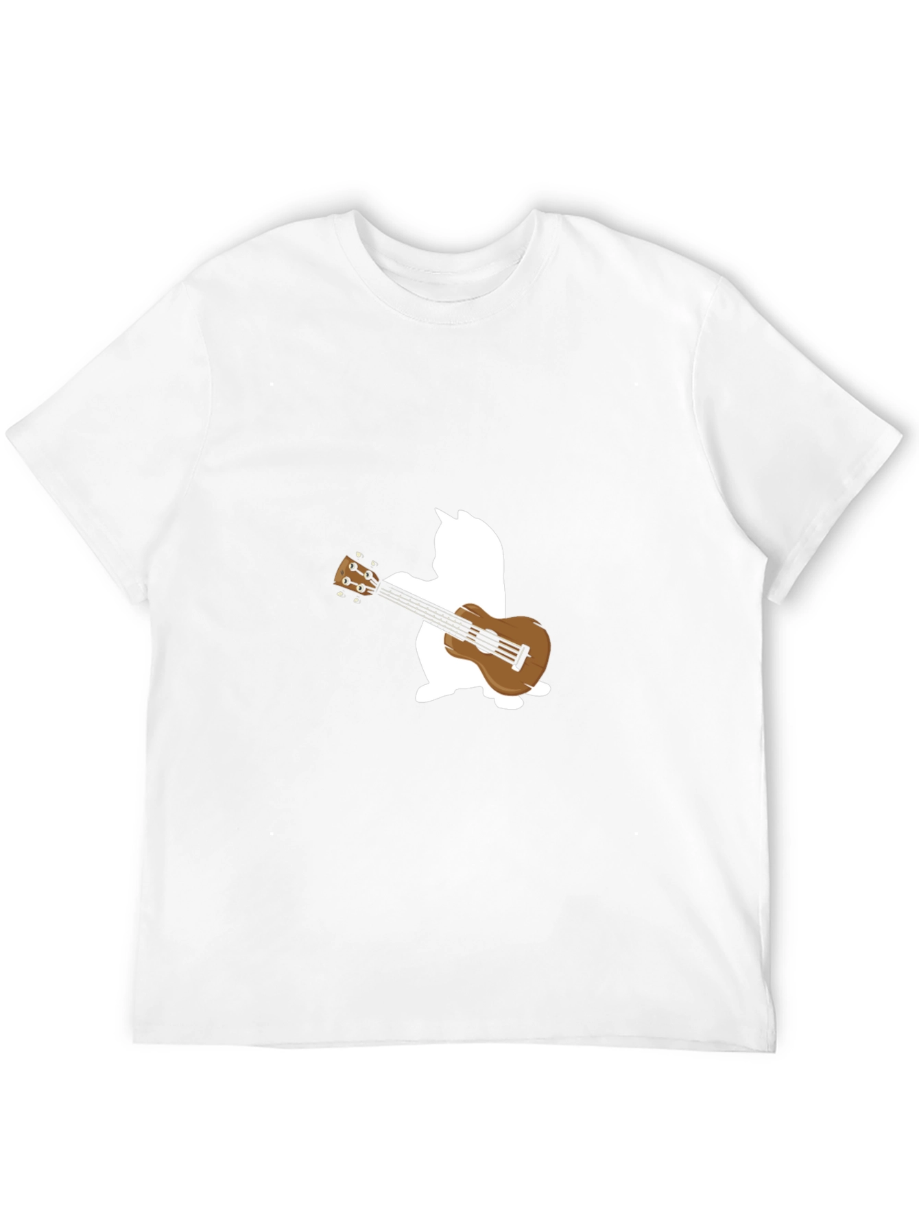Cat Ukulele T-Shirt - Black