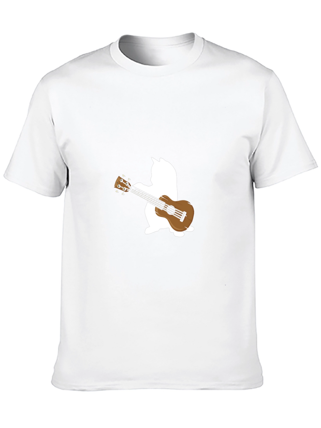 Cat Ukulele T-Shirt - Black