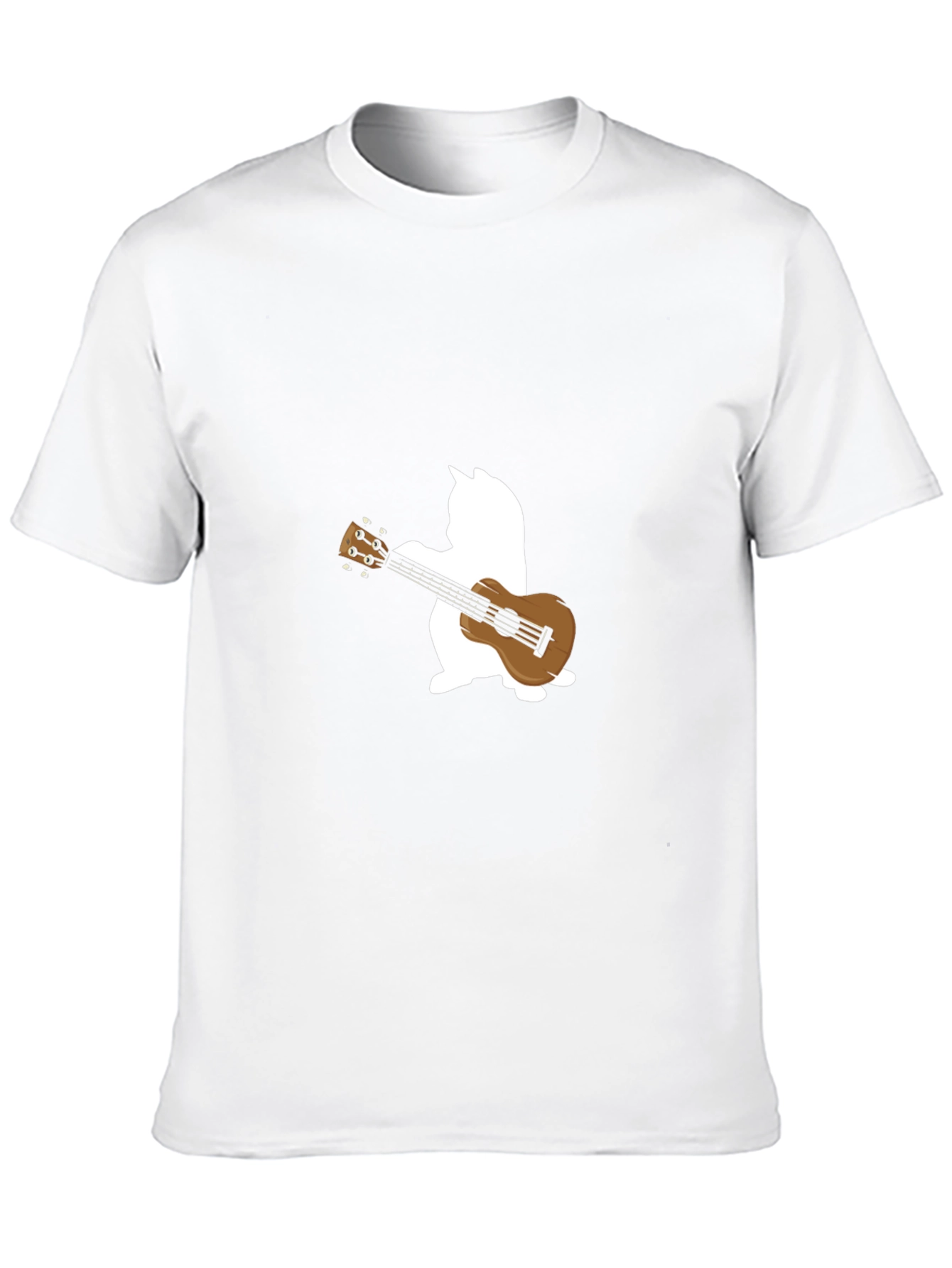 Cat Ukulele T-Shirt - Black