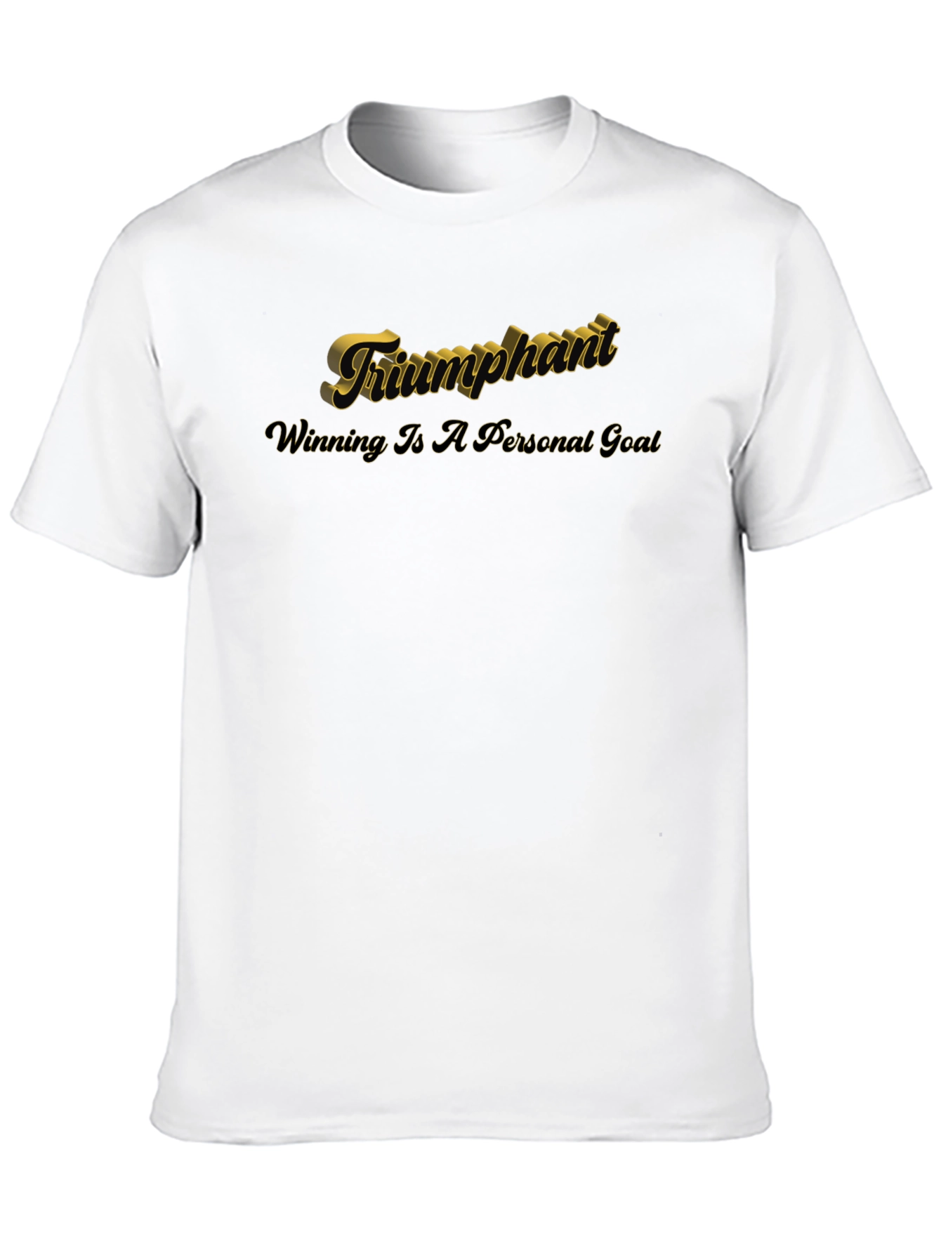 Triumphant Black T-Shirt - Winning Is A Personal Goal