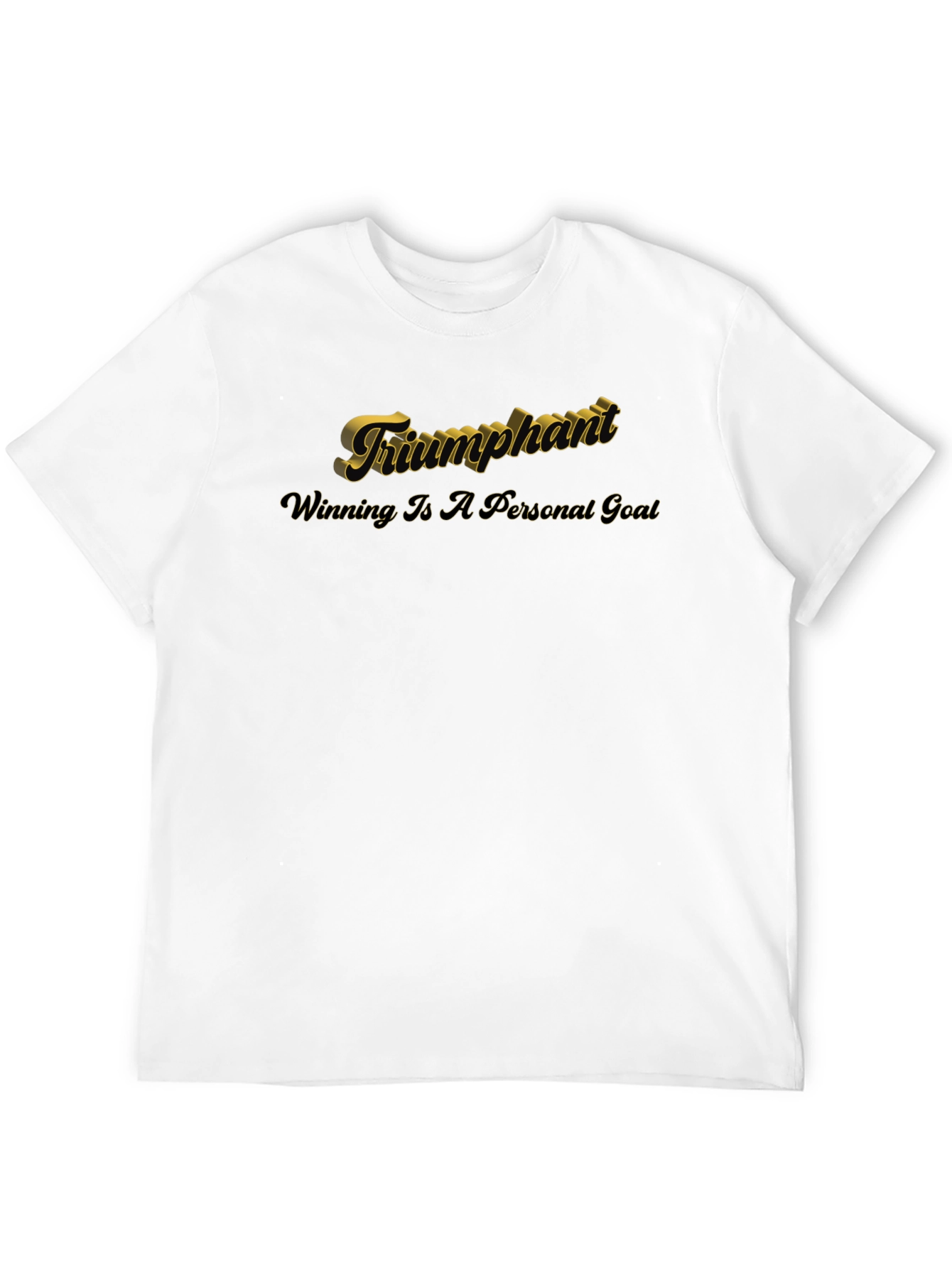 Triumphant Black T-Shirt - Winning Is A Personal Goal