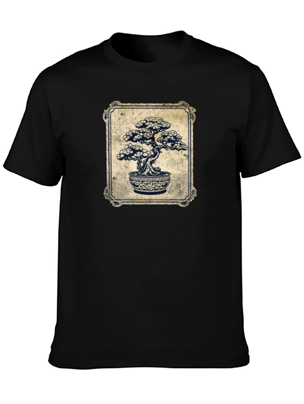 Bonsai Tree Graphic T-Shirt - Artistic Black Tee