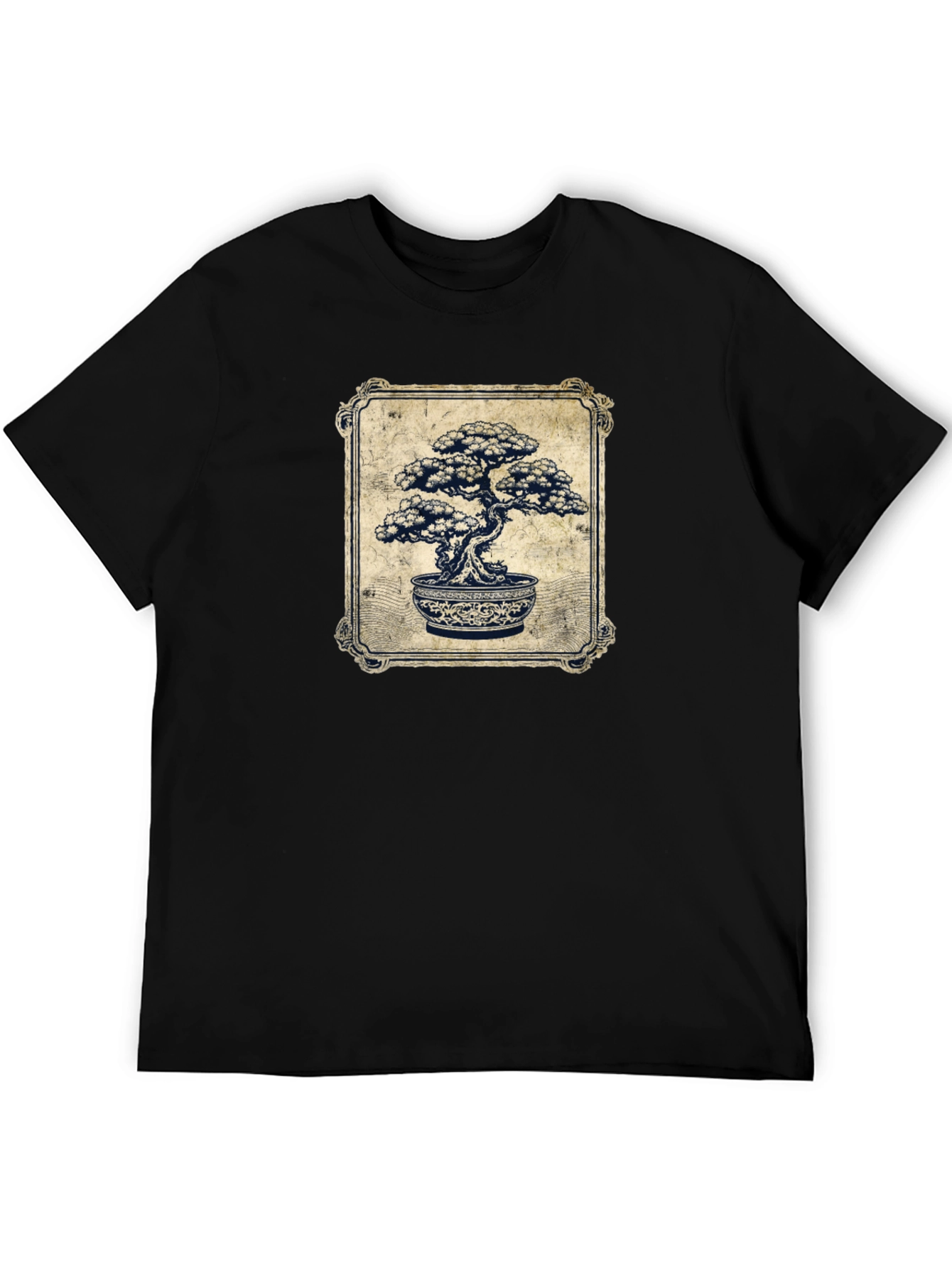 Bonsai Tree Graphic T-Shirt - Artistic Black Tee
