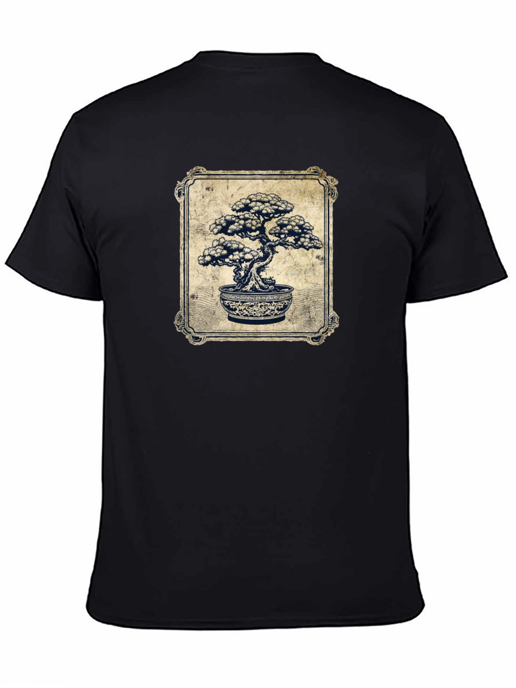 Bonsai Tree Graphic T-Shirt - Artistic Black Tee