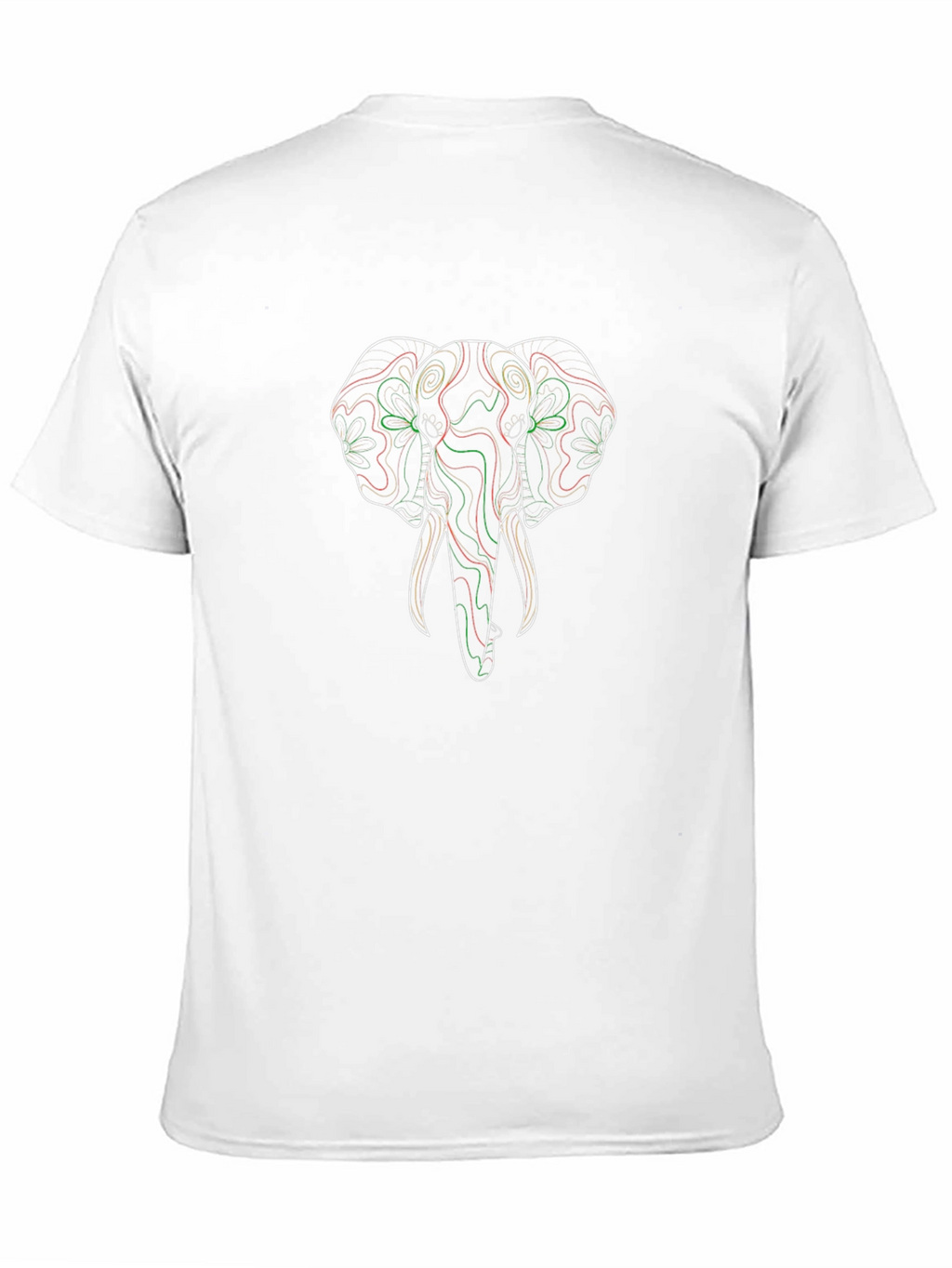 Abstract Elephant Graphic Tee - Black