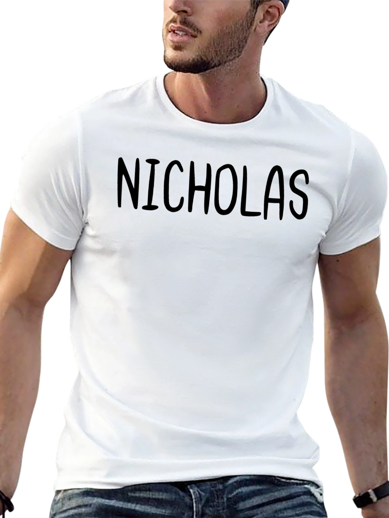 Nicholas Personalized Black T-Shirt