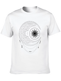 Mystic Sun & Moon Graphic Black T-Shirt