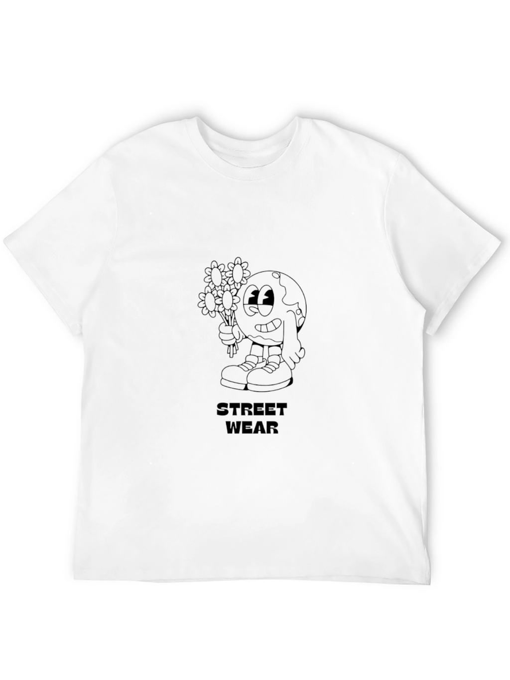 Street Wear Black Graphic Print T-Shirt