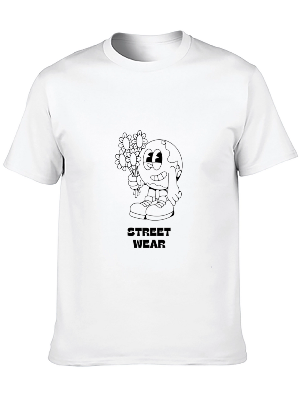 Street Wear Black Graphic Print T-Shirt