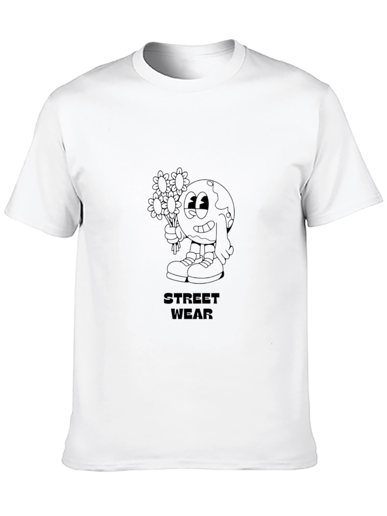 Street Wear Black Graphic Print T-Shirt