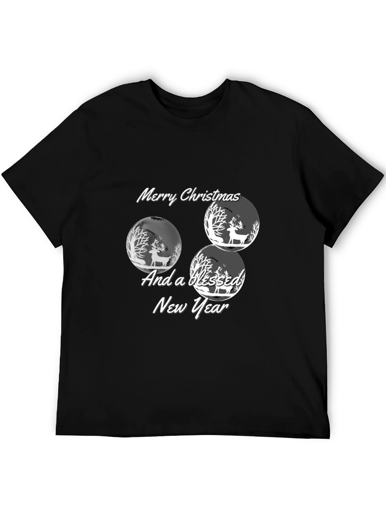 Christmas Deer Graphic Tee - Holiday Celebration Shirt
