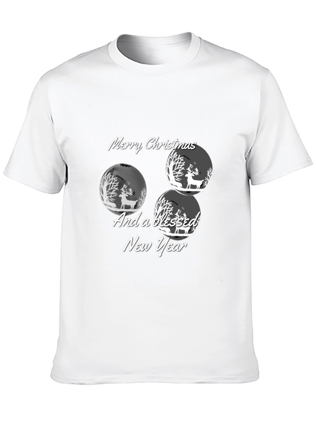 Christmas Deer Graphic Tee - Holiday Celebration Shirt
