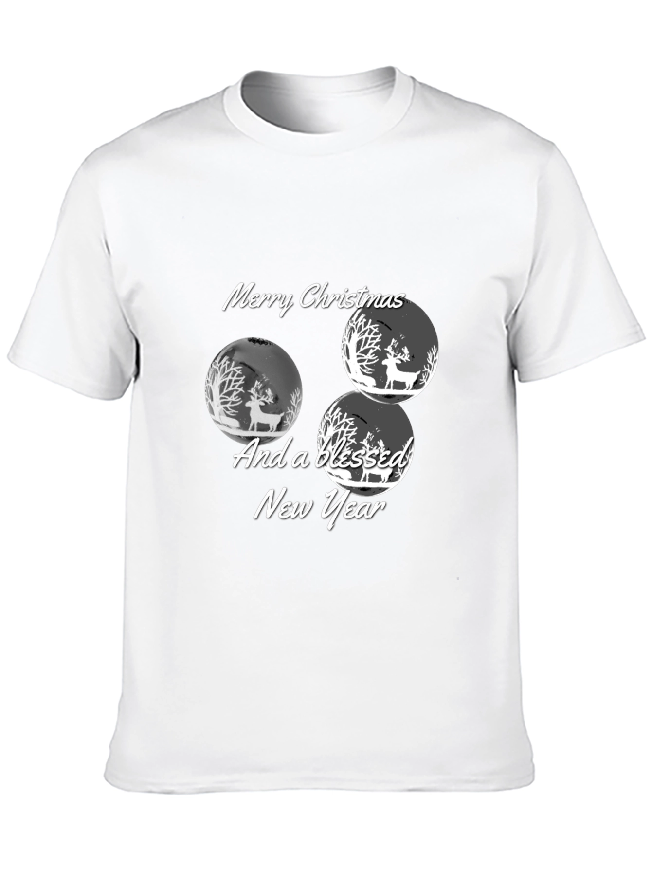 Christmas Deer Graphic Tee - Holiday Celebration Shirt