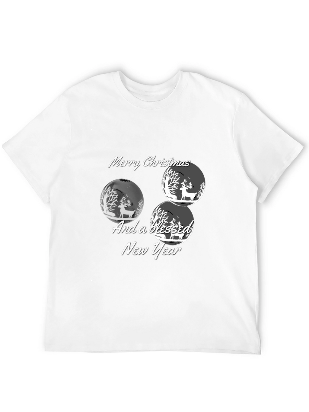 Christmas Deer Graphic Tee - Holiday Celebration Shirt
