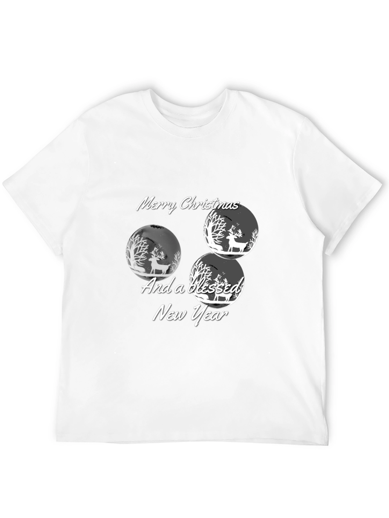 Christmas Deer Graphic Tee - Holiday Celebration Shirt