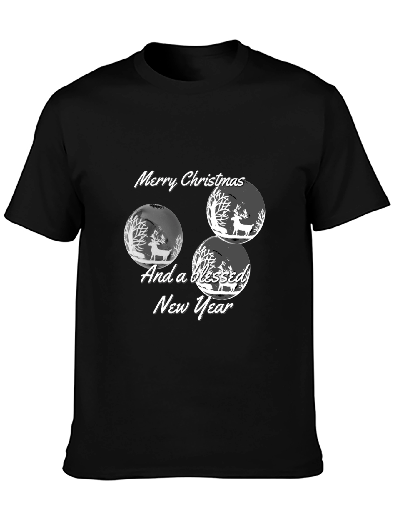 Christmas Deer Graphic Tee - Holiday Celebration Shirt
