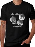 Christmas Deer Graphic Tee - Holiday Celebration Shirt