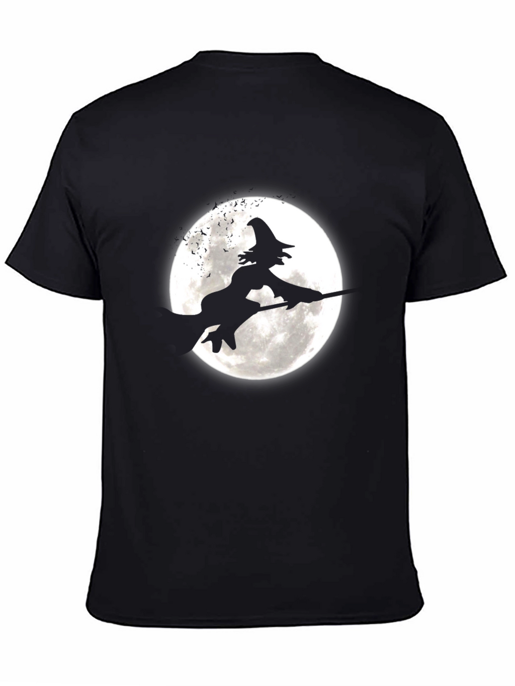Witch on Broomstick Graphic Tee - Halloween Shirt