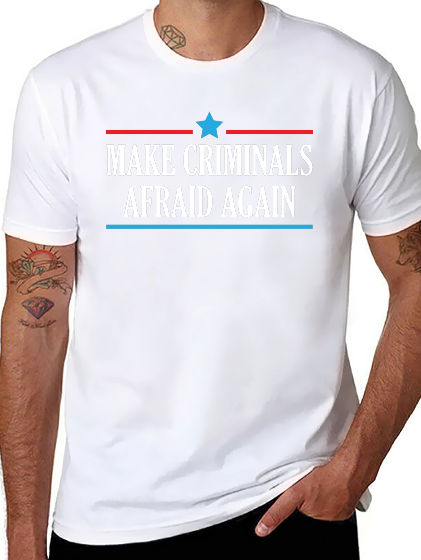 Make Criminals Afraid Again Black T-Shirt