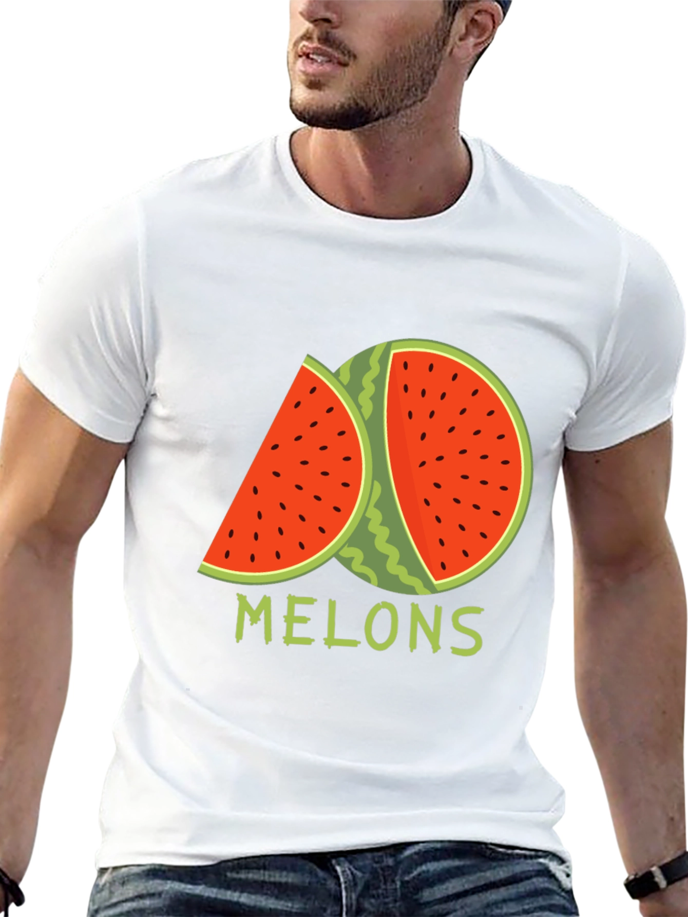 Melons Graphic T-Shirt - Black Cotton Tee