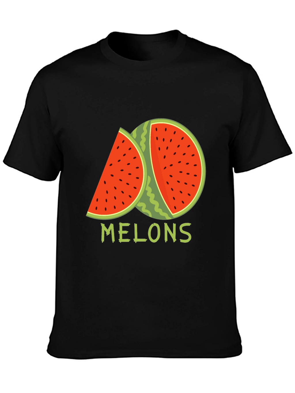 Melons Graphic T-Shirt - Black Cotton Tee