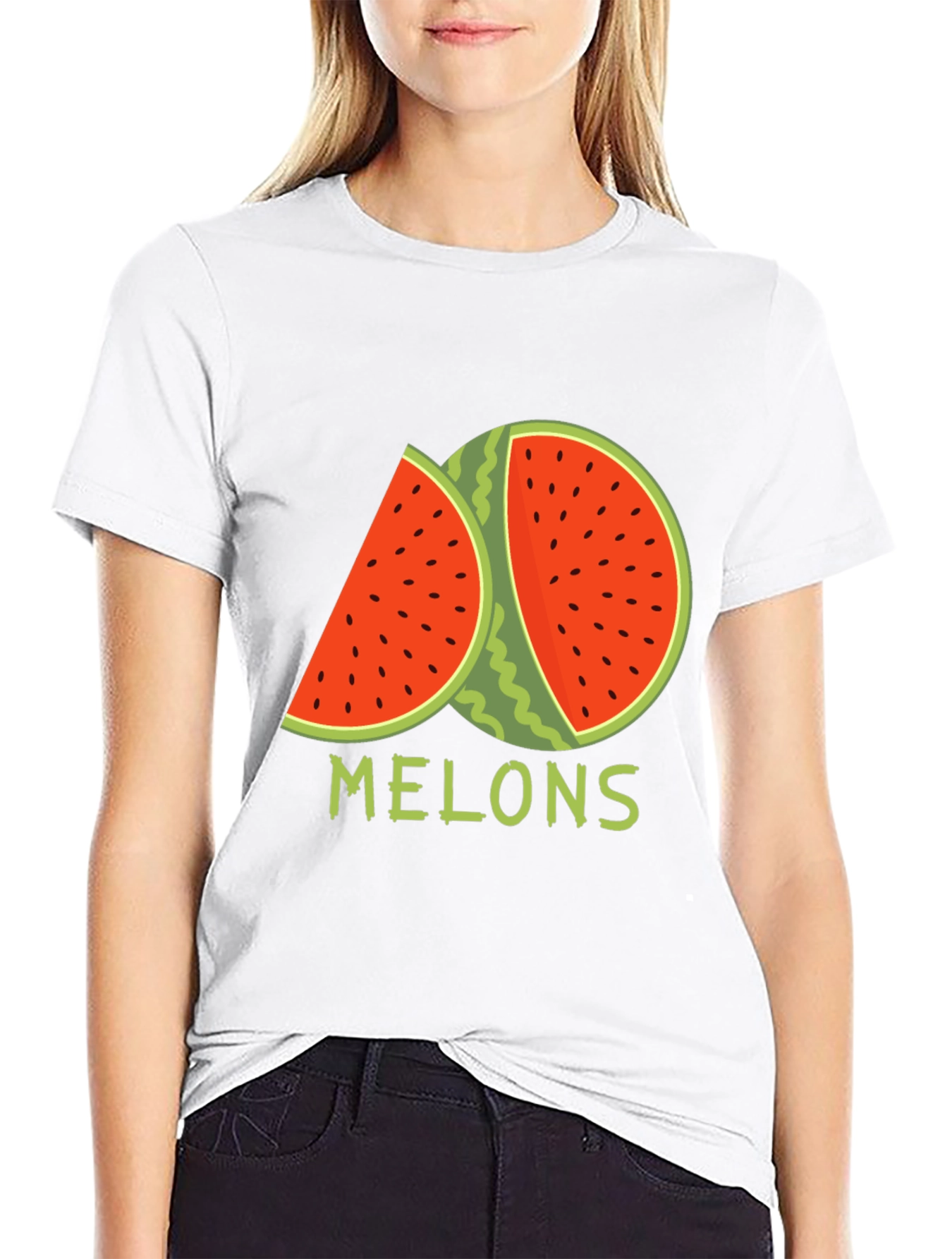 Melons Graphic T-Shirt - Black Cotton Tee