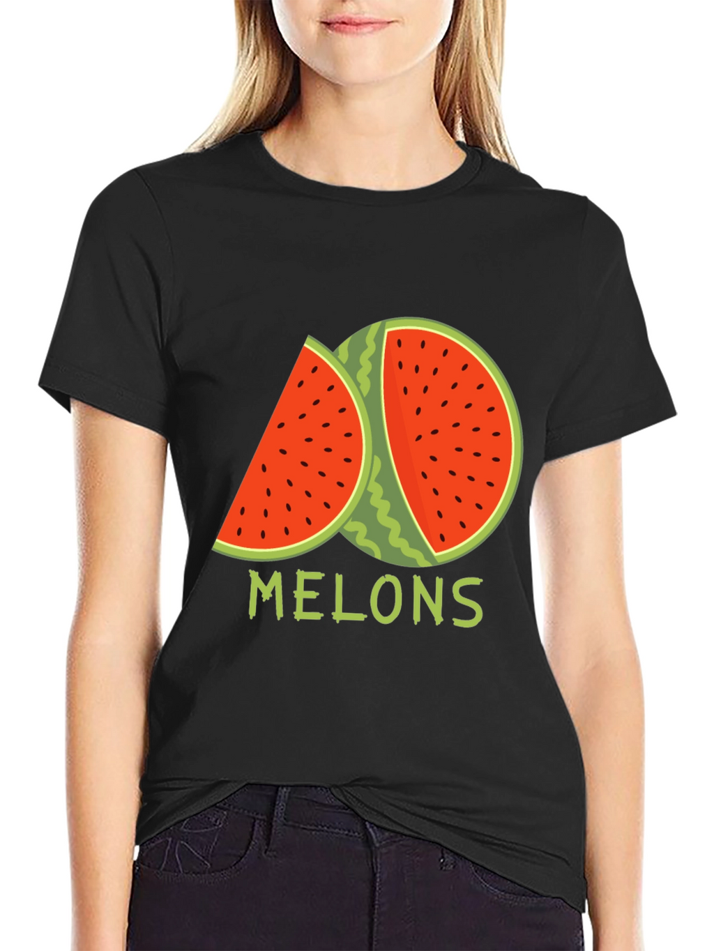 Melons Graphic T-Shirt - Black Cotton Tee