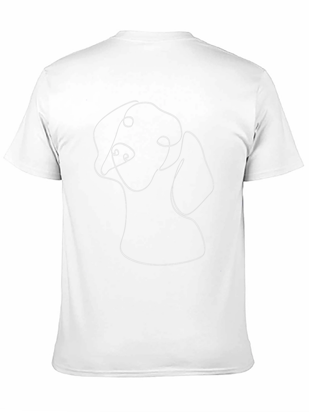 Minimalist Dog Portrait T-Shirt - Black
