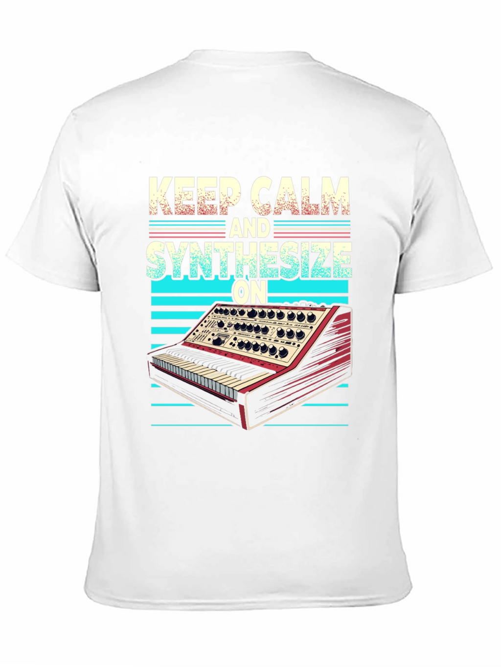 Keep Calm and Synthesize On Black T-Shirt
