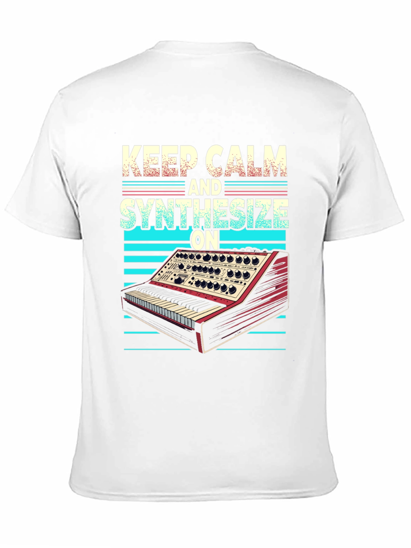 Keep Calm and Synthesize On Black T-Shirt
