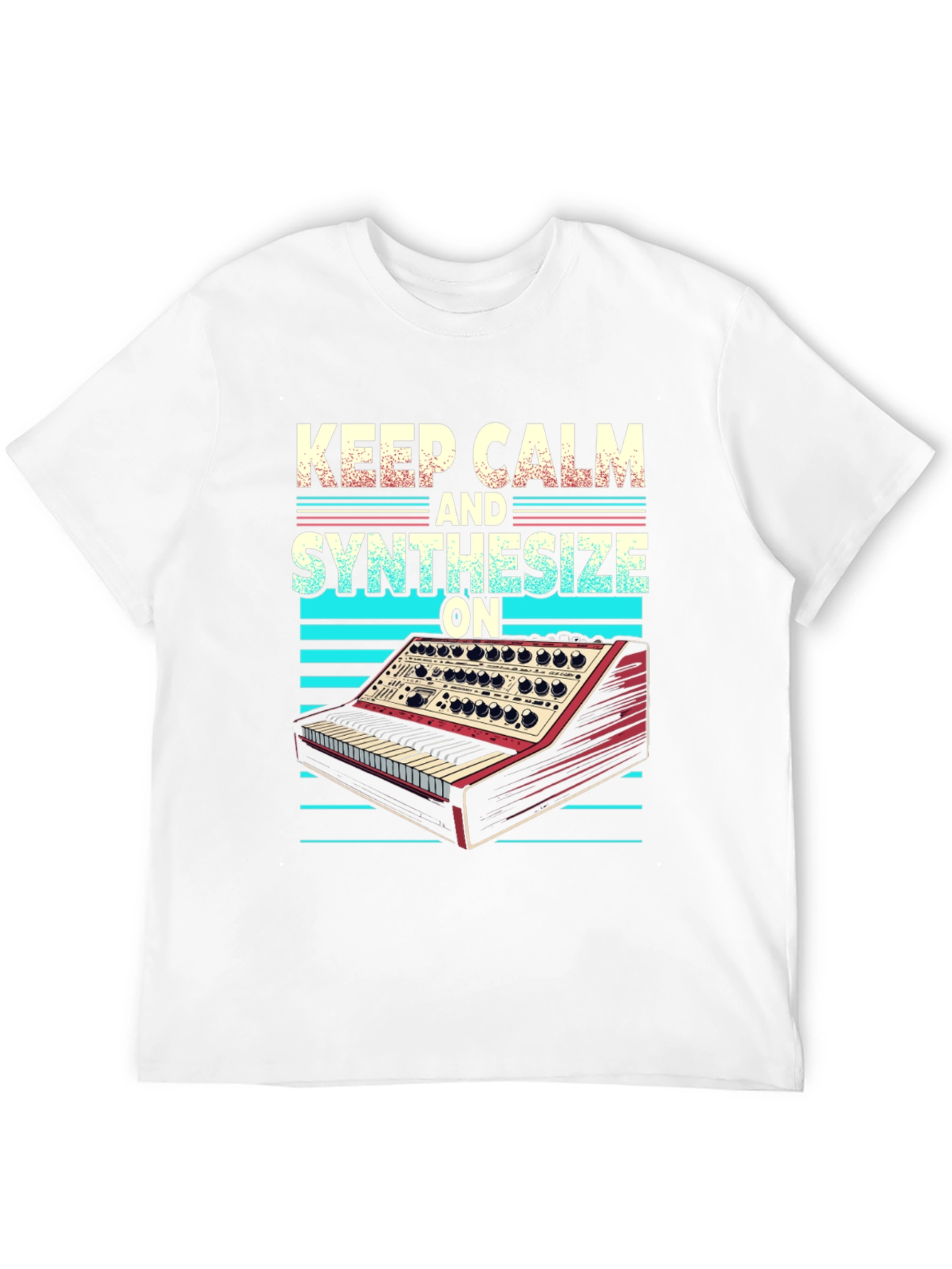 Keep Calm and Synthesize On Black T-Shirt