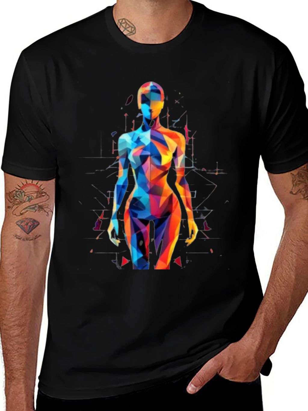 Geometric Body Art T-Shirt