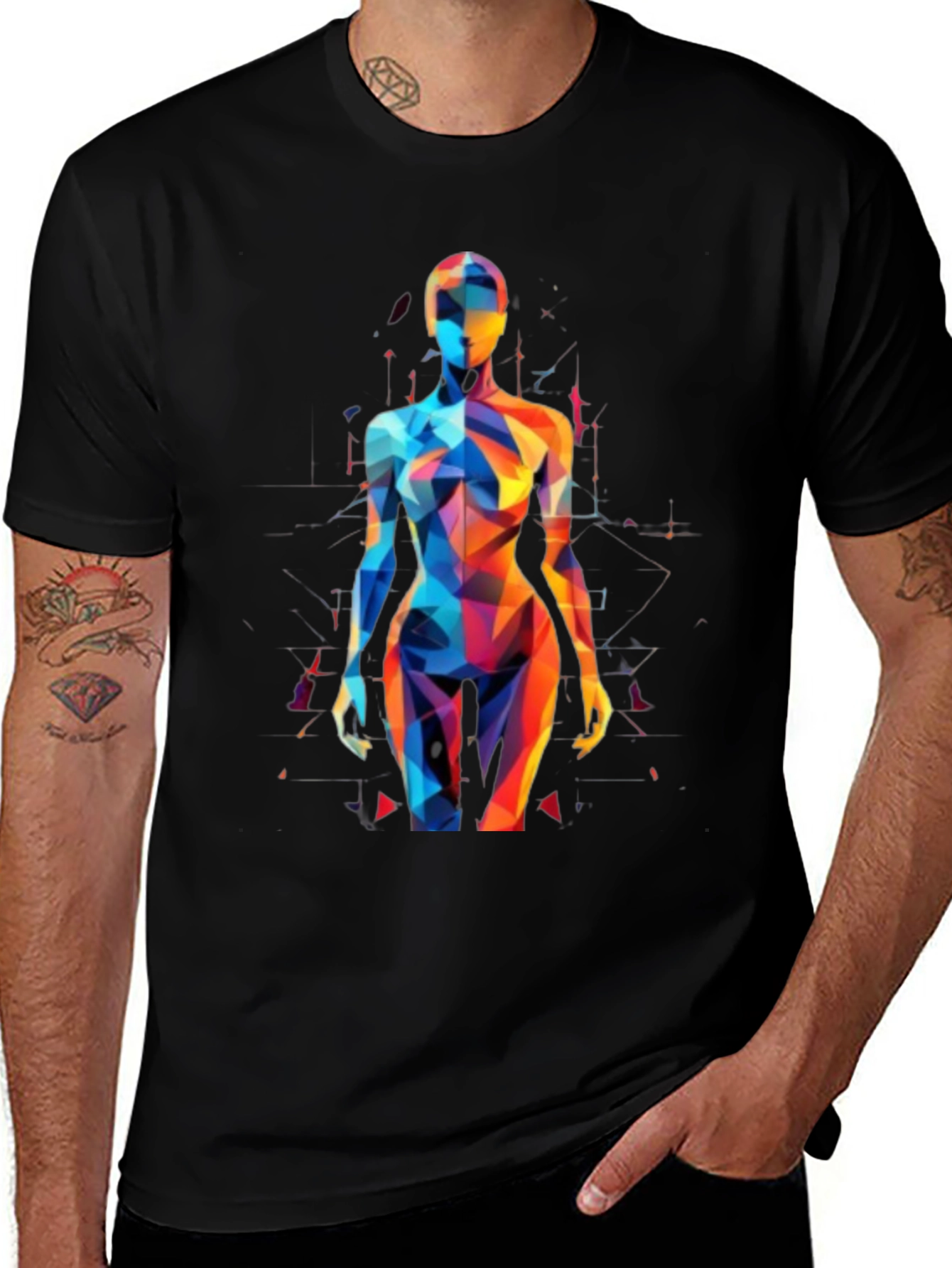 Geometric Body Art T-Shirt