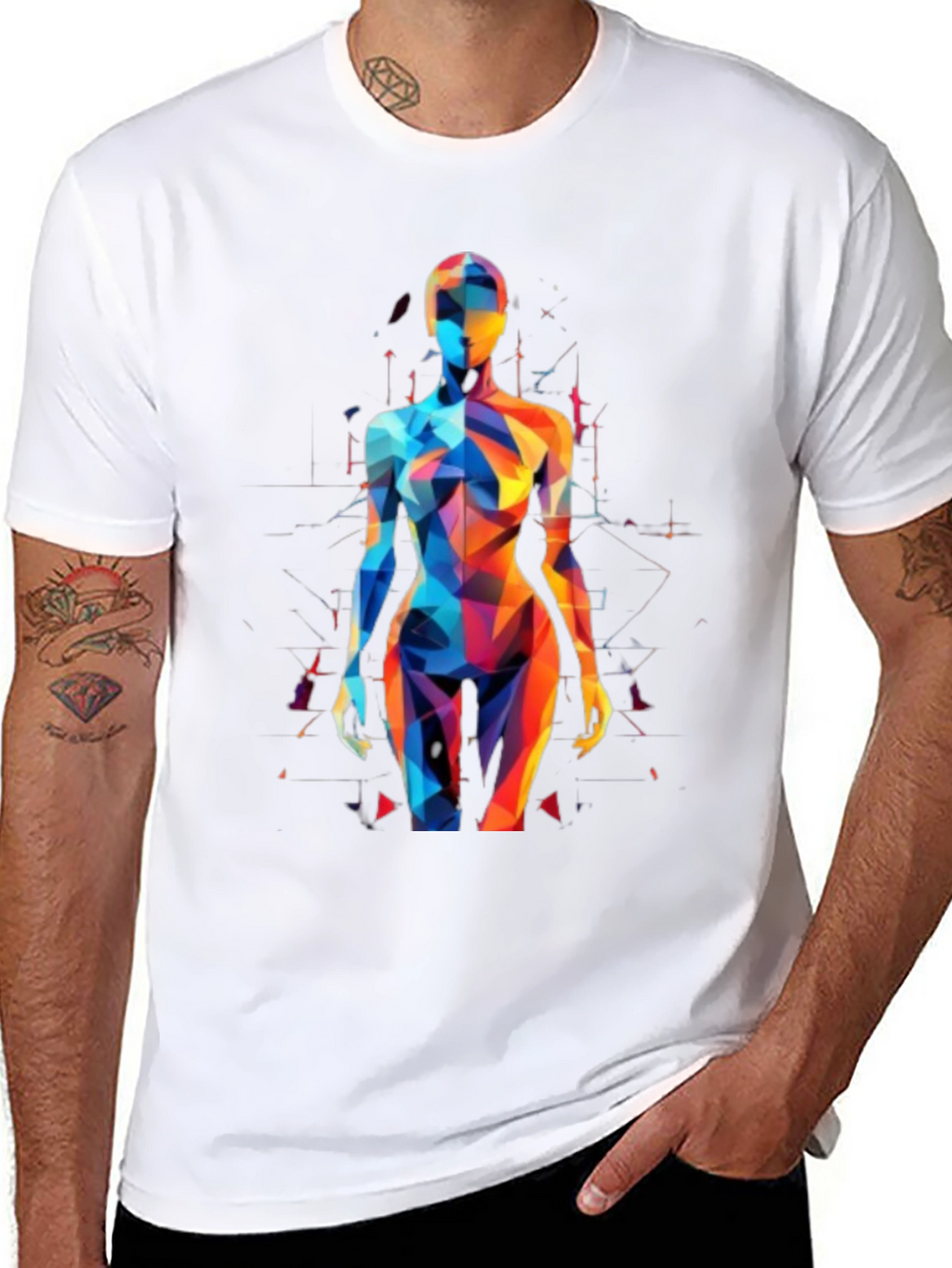 Geometric Body Art T-Shirt