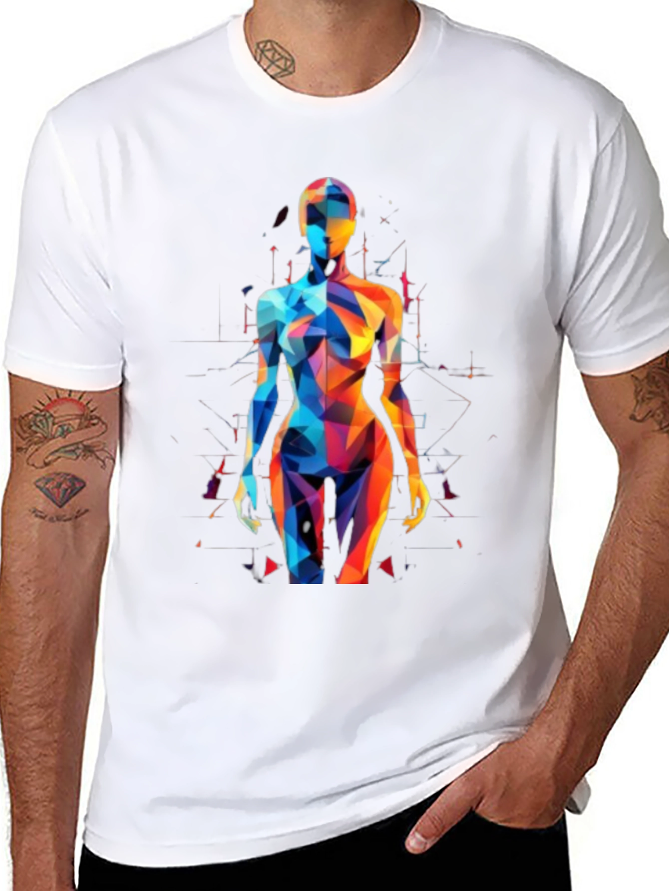 Geometric Body Art T-Shirt