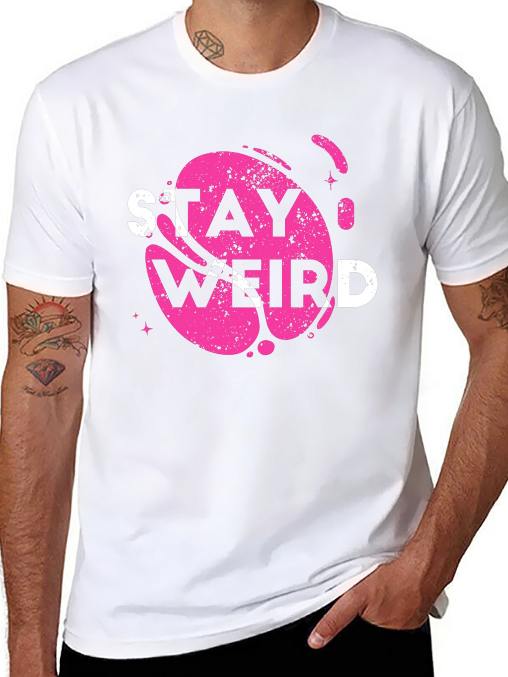 Stay Weird Graphic Tee - Trendy Casual Top