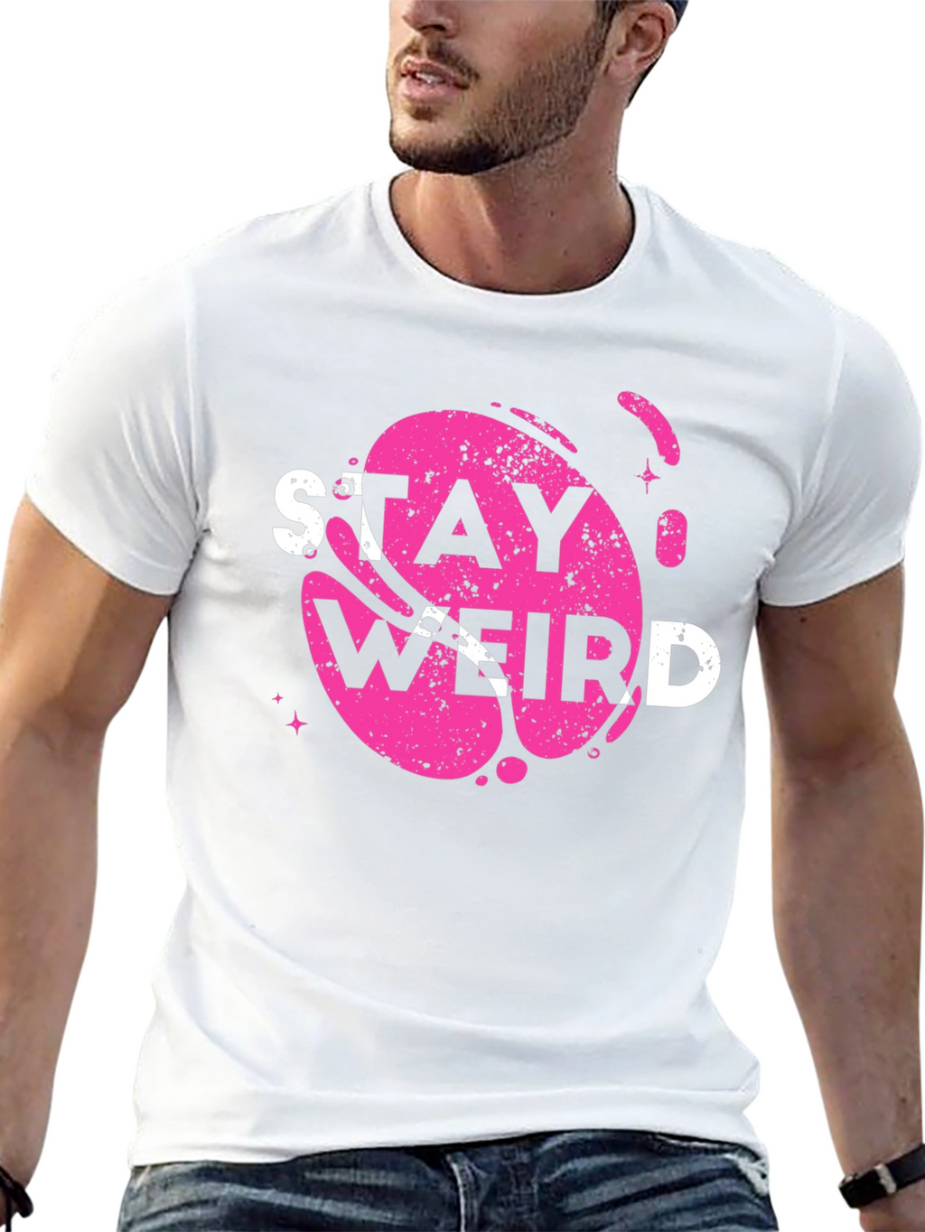 Stay Weird Graphic Tee - Trendy Casual Top