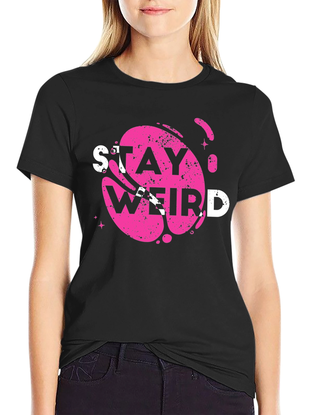Stay Weird Graphic Tee - Trendy Casual Top