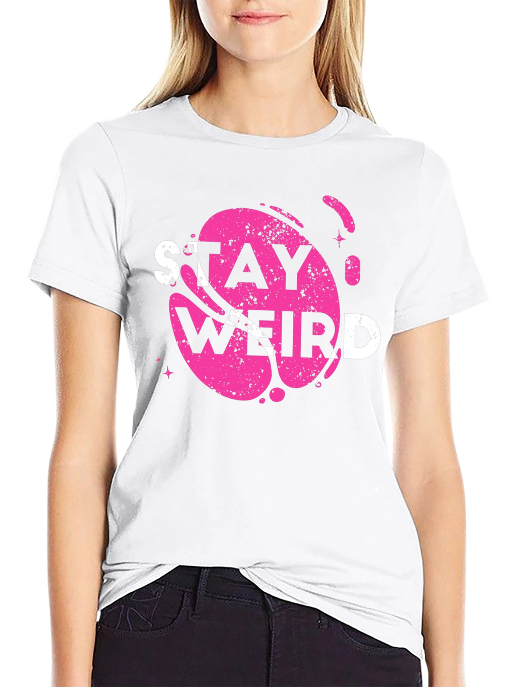 Stay Weird Graphic Tee - Trendy Casual Top