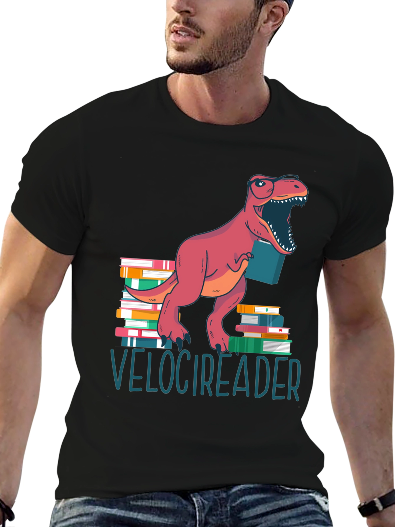 Velocireader T-Shirt - Dinosaur Book Lover