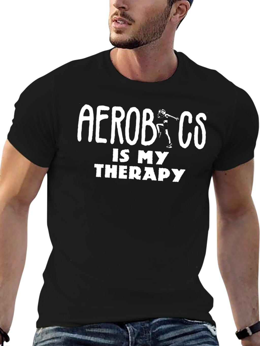 Aerobics Therapy Black T-Shirt