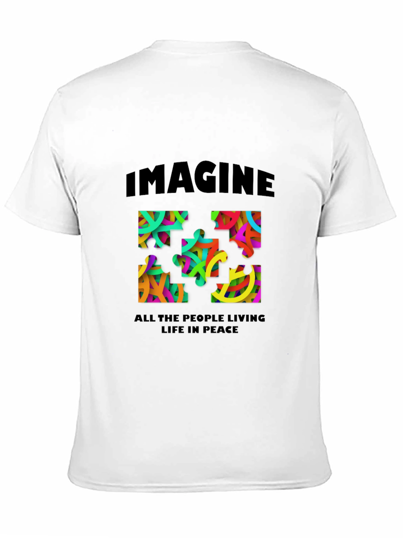 Imagine Peace Puzzle Graphic T-Shirt