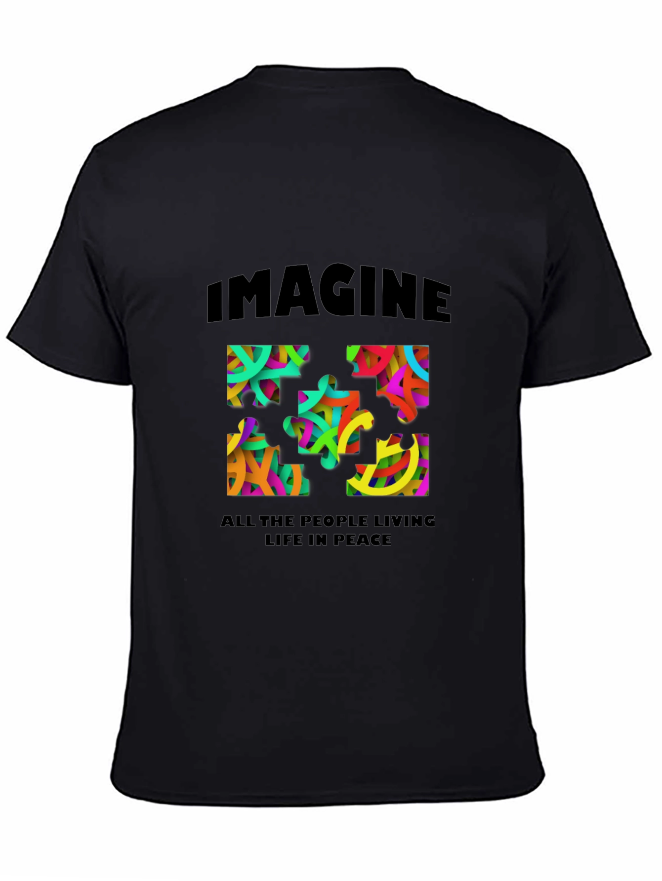Imagine Peace Puzzle Graphic T-Shirt