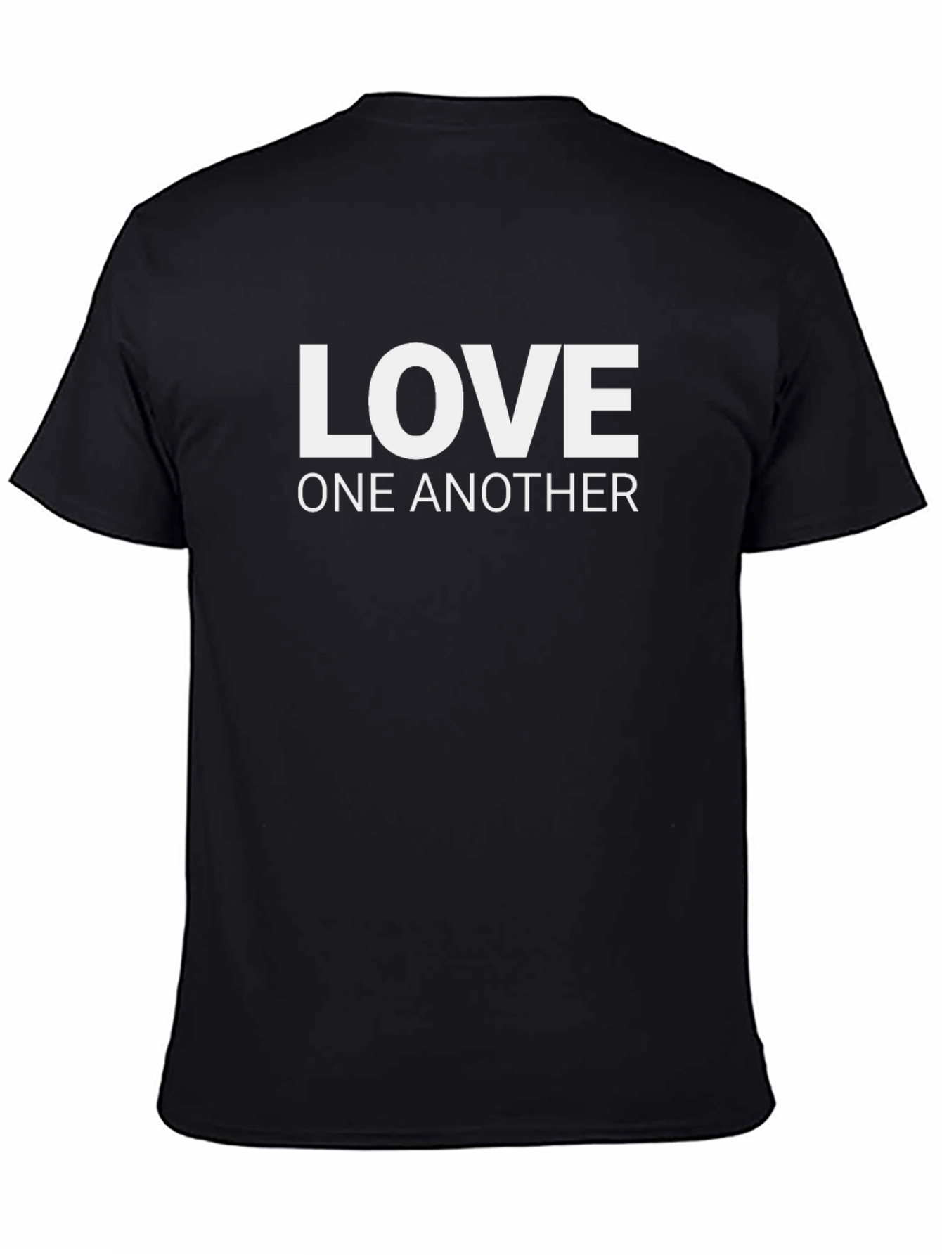 Love One Another T-Shirt - Black Crew Neck Tee