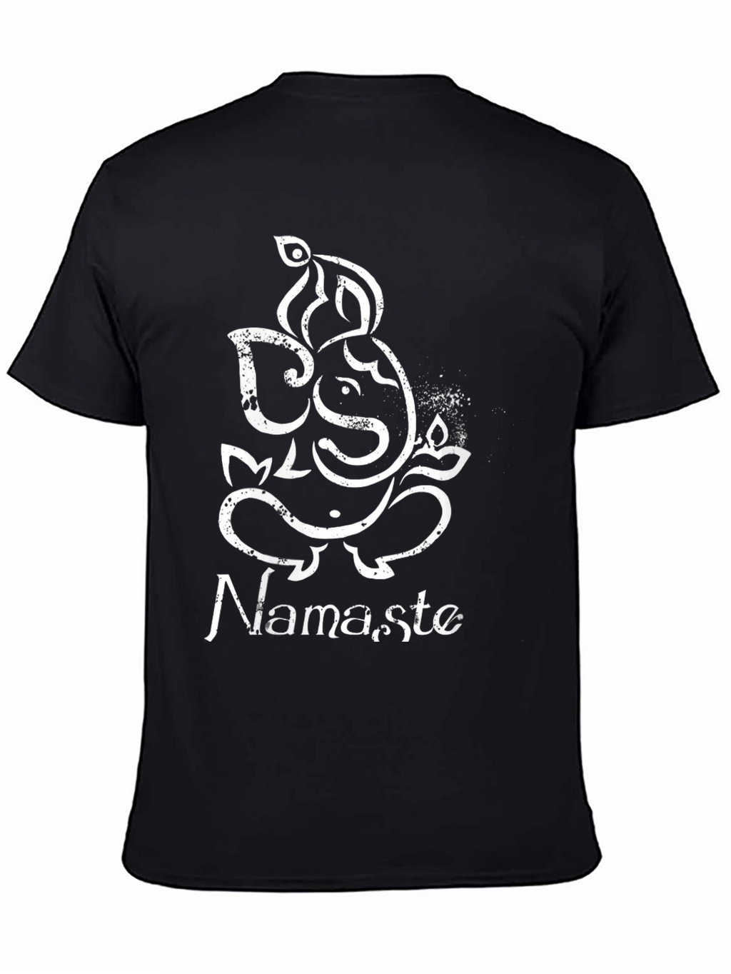 Ganesh Namaste Graphic Tee - Black Cotton T-Shirt