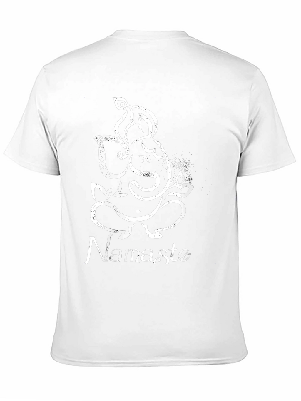 Ganesh Namaste Graphic Tee - Black Cotton T-Shirt