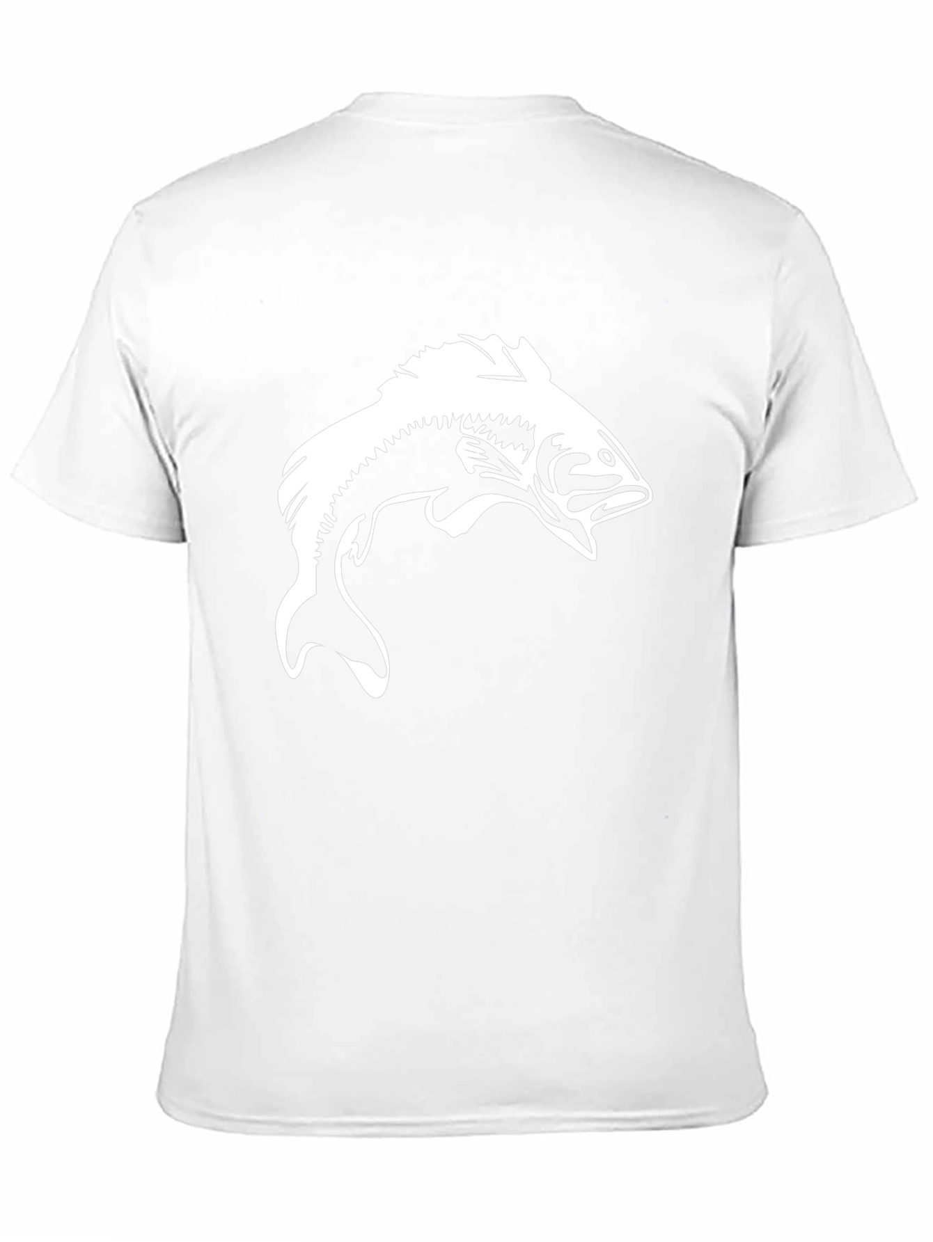 Bass Fishing Graphic Tee - Black Cotton T-Shirt