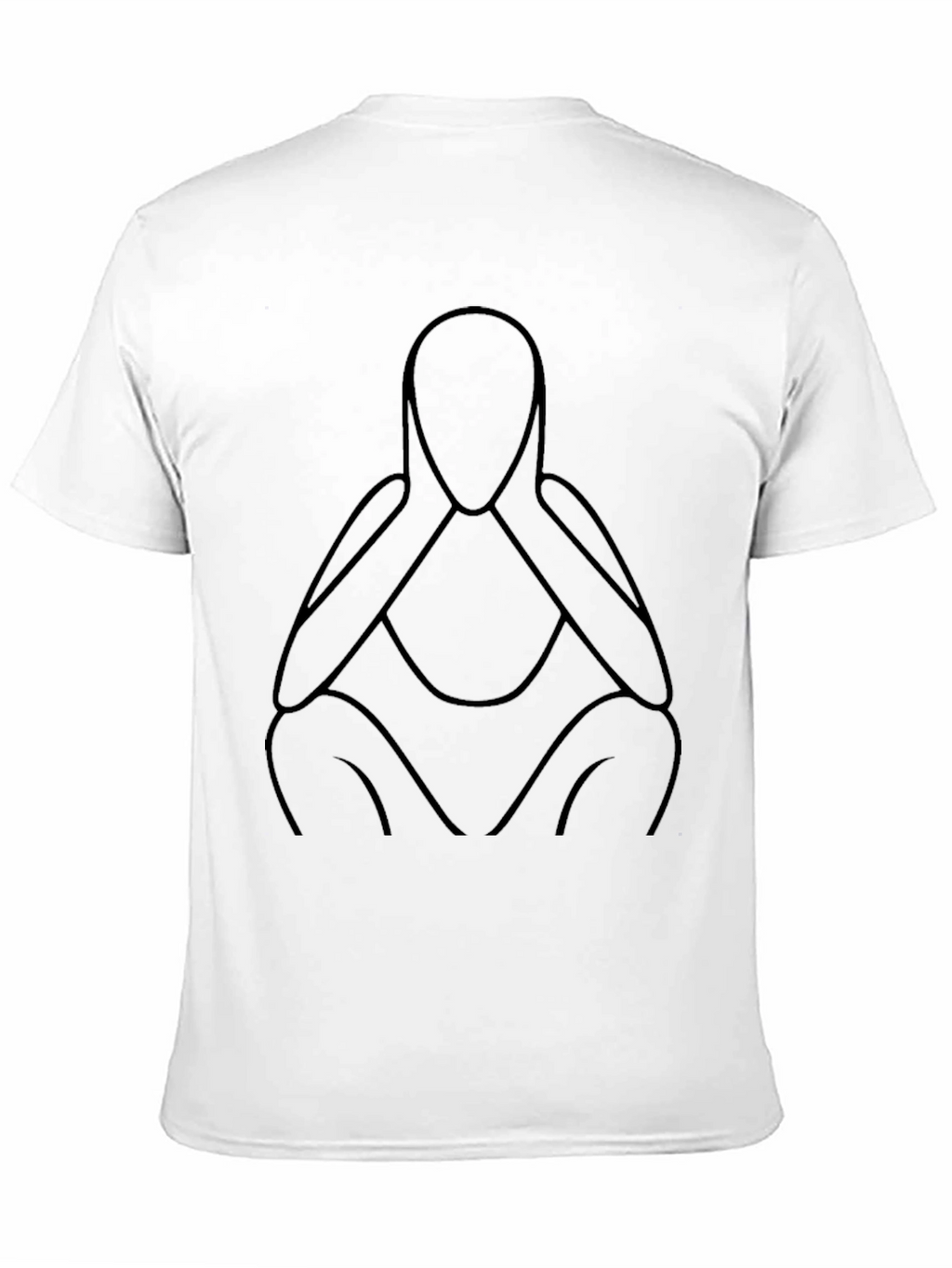 Abstract Figure Tee - Minimalist Black T-Shirt