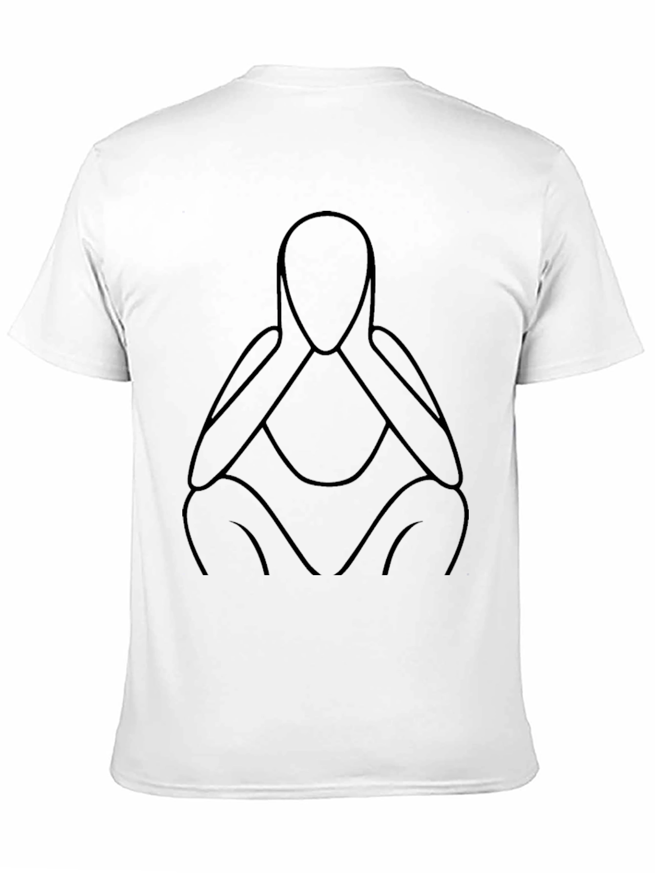 Abstract Figure Tee - Minimalist Black T-Shirt