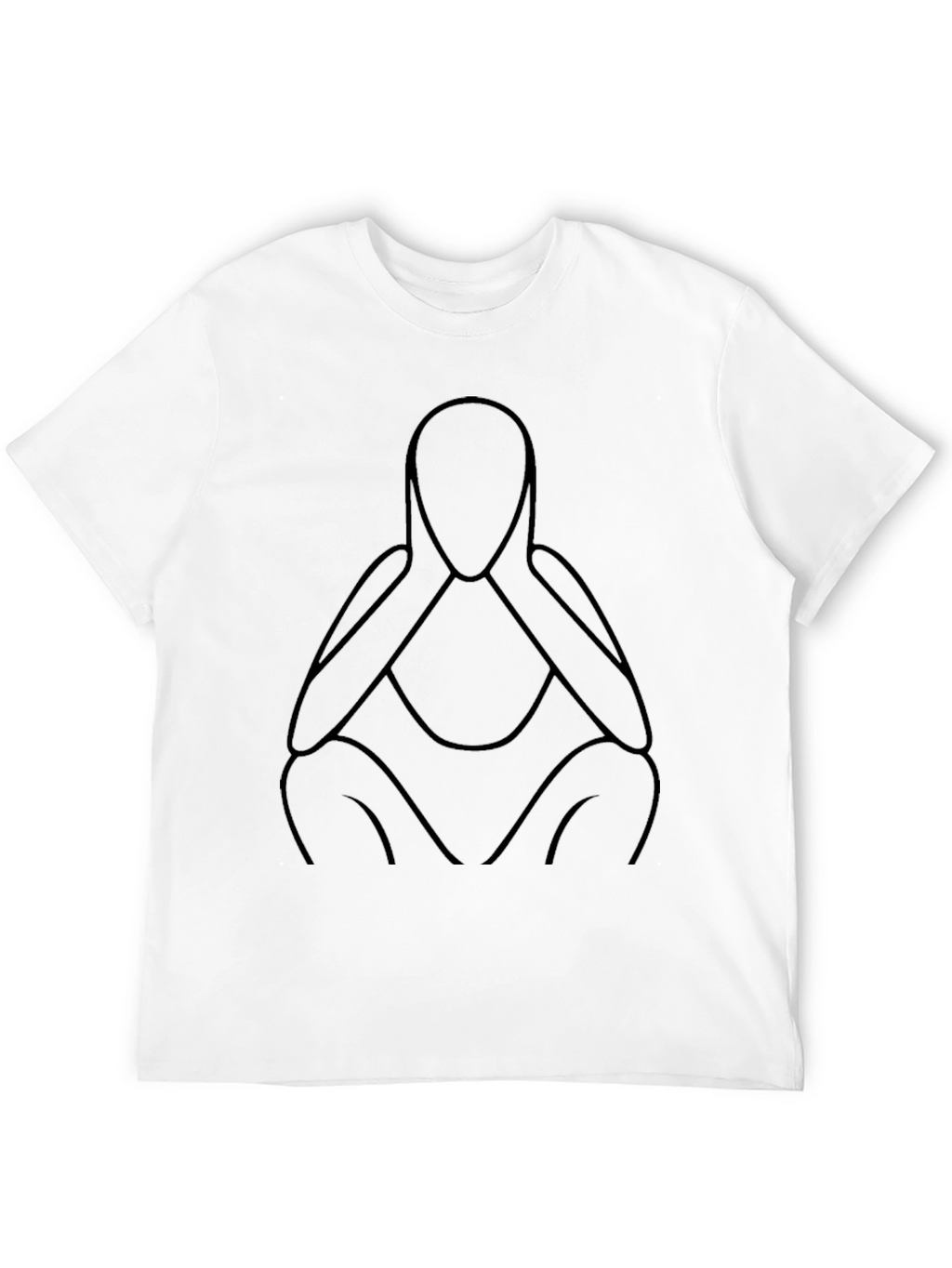 Abstract Figure Tee - Minimalist Black T-Shirt